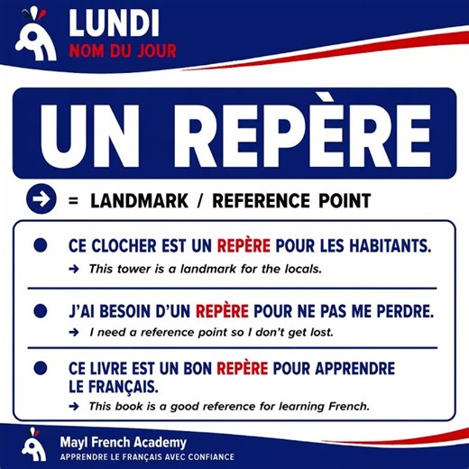 French Vocabulary | UN REPÈRE Explained 🇫🇷 | B1/B2 French | TEF TCF DELF