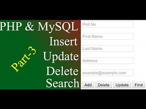 How To Insert Update Delete and Search Data In MySQL Database Using PHP?(Part-3)[With Source Code]