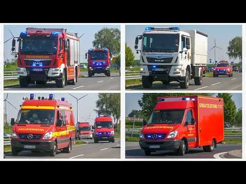 𝗙𝗜𝗥𝗘 𝗜𝗡 𝗣𝗔𝗥𝗞𝗜𝗡𝗚 𝗚𝗔𝗥𝗔𝗚𝗘 🔥 | Fire department & red cross responding to large exercise in Würselen