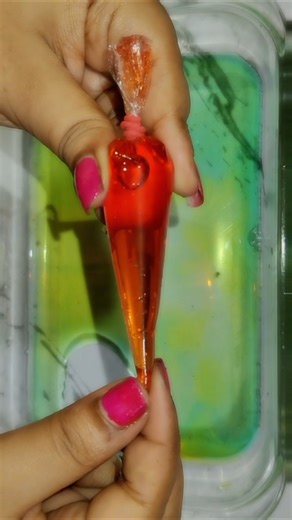 Making slime with piping bags final part 🙂 #shorts