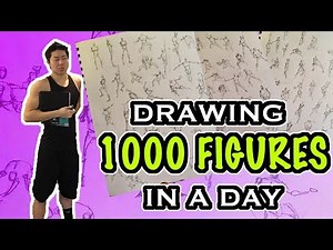 DRAWING 1000 FIGURES IN A DAY?! (craziest art challenge EVER)
