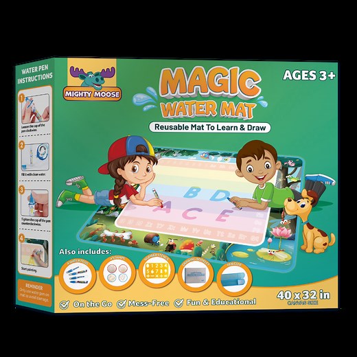 MAGIC Water Mat-No Mess, Reusable, Learn & Draw! - Channies