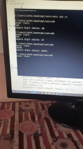 rust | Euler project 'Square digit chains' | CodeLearning