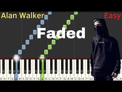 Faded - Alan Walker (Easy Piano Tutorial)
