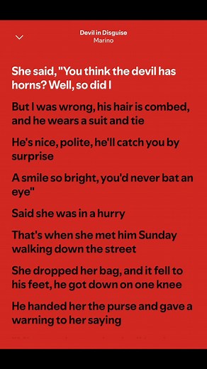 Devil in disguise @MarinoMusic #fyp #song #lyrics_songs #fullsong | devil in disguise