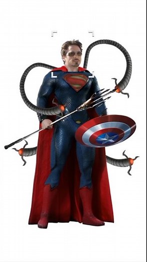 Super man + Iron man + Aquaman + Captain America + Doctor Octopus =💀 || #shorts #youtubeshorts