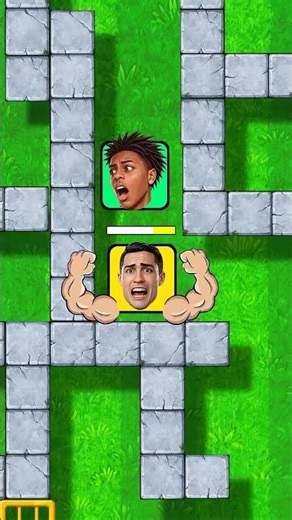 RONALDO & GEORGINA & ISHOWSPEED ⚽ MAZE CHALLENGE – WHO WILL WIN? 🔥 2D CARTOON FIGHT #shorts
