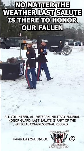 No matter the weather Last Salute is there to honor our fallen #militaryfuneralhonors
