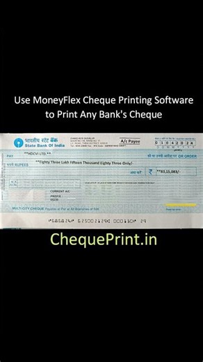 SBI Bank Cheque