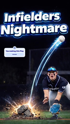 CRAZY Video Game Hop Fail! Infielders you Making this Play? #baseball