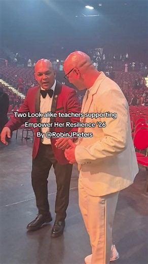 Two Look alike teachers supporting Empower Her Resilience '26 By @RobinJPieters. The way I see it, men need to support these shows and campaigns in order to make the message loud and clear. ❤️😎🙌 #teacher #show #entertainment #positivity #community