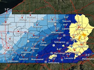 Here’s what time snow is supposed to start falling in central Pa.