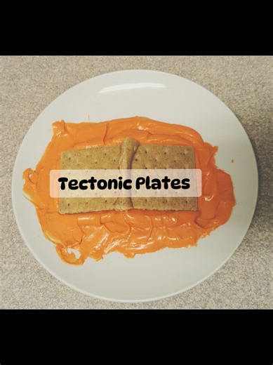 °• Tectonic Plate Models •° ~ Divergent Boundary: Place two graham cracker squares on top of the frosting. Then pull the crackers apart, while slightly pushing down. ~ Transform Boundary: Place two graham cracker squares on top of the frosting so they are touching. Then slowly move the crackers in opposite directions making them slide against each other. ~ Convergent Boundary (Crumble): Get the edges of two graham cracker squares slightly wet with water. Then place the crackers on top of the fro