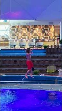 Strengthen practice of slacklining performance stunts. Aquadome. Star of the Seas