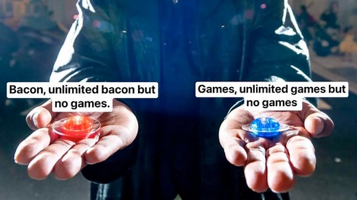 Unlimited Bacon or Unlimited Games | Know Your Meme