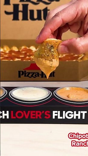 Triple dipping is in🍕 Order now at pizzahut.com #pizza #pizzahut #ranch #dip