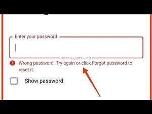 Google Account Fix Wrong Password Try Again Or Click Forget Password To Reset It Problem Solved