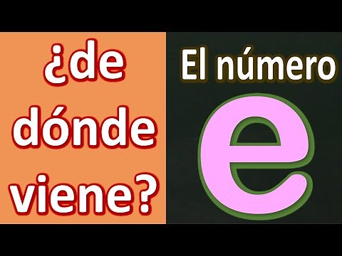 The number e, or Euler's number. Where does it come from?