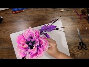 FREE full tutorial silk Rose flowermaking