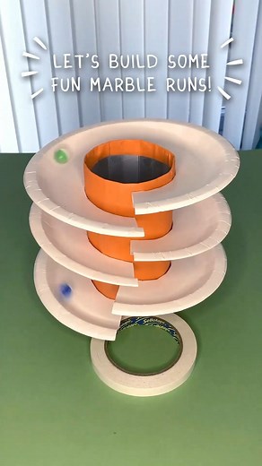 How to Build a Paper Marble Run🛝| Crafts Tutorial | Easy DIY for Kids #shorts #marblerun #papertoy
