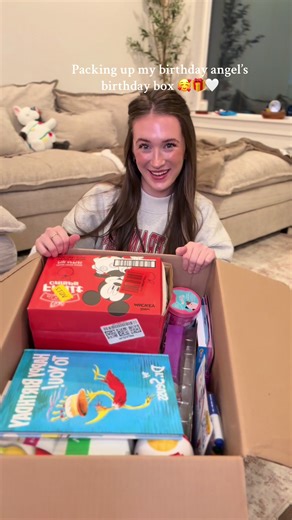 Our birthday angel’s box is all packed and ready to be received! Up next, a teen girl prepping to head to college 🥰🫶 I’m so happy these are taking off and turning out better than I could’ve imagined!! Kids deserve magic year round! 🎊🎁