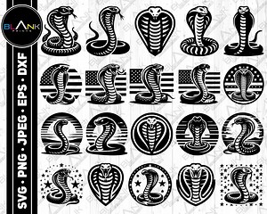 Cobra Snake Silhouette Vector Bundle (svg, Png, Jpg, Eps, Dxf) - Etsy