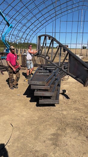 66K views · 466 reactions | The log builders have turned iron workers, but the metal work on our shop is almost complete | Langberg Log Homes | Facebook