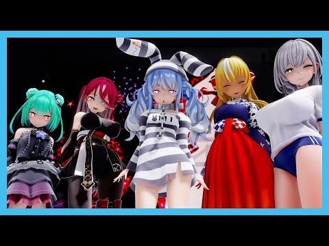 【MMD ホロライブ Hololive 4k 60FPS】Hololive Gen 3 - Ghost Dancee (Pekora, Rushia, Marine, Flare, Noel)