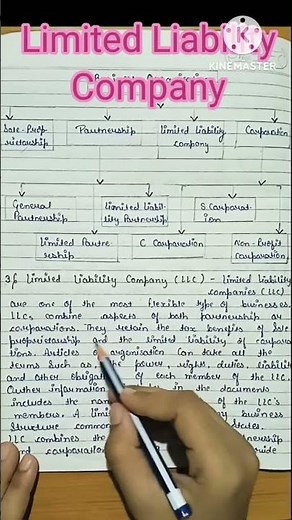 Meaning Of Limited Liability Company | What is LLC? | Classification Of Business Organizations.