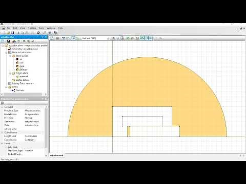 Solenoid actuator simulation with QuickField FEA software