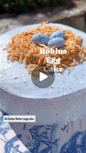 BABS on Instagram: "Robin Egg Cake🪺Need something beautiful for your Easter table? Turn a store bought cake into something truly noteworthy in under 20 minutes. If you choose to make your own base remember my cookbook Celebrate with Babs has many to choose from including my carrot cake on pg 94 🪺 XO Babs 🪺INGREDIENTS: Store bought or homemade cake (any size - cupcakes work too!) White store bought or homemade frosting 10 drops blue food coloring 2 drops green food coloring ½ cup sweetened coc