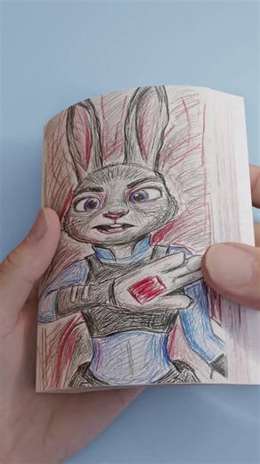 Zootopia MAKEUP Trend 💄- Flipbook ✨ #zootopia2 #flipbook #creativie #mekuptrend #creativemakeup