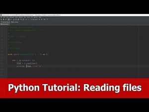 Python Tutorial : Reading files