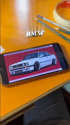 How to Draw a BMW Car Step by Step | BMW Drawing Tutorial