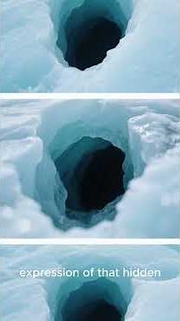 A massive ice hole near Mount St. Helens | St. Helens Glacier collapse and eruption