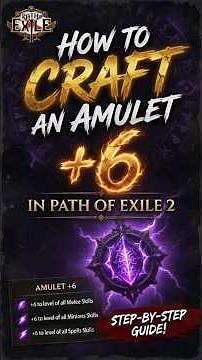 How to Craft a +6 SKILL Amulet in Path of Exile 2! 💎 #poe2