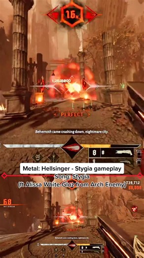 Metal: Hellsinger, Stygia gameplay (2nd level). Ft. @Alissa White-Gluz from Arch Enemy performing Stygia. #metalhellsinger #metaltok #rythmgame #gaming #metal #alissawhitegluz