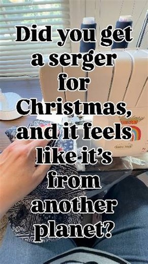 Jenni Miller, Sewing Instructor for Beginners on Instagram: "𝗛𝗲𝘆! 𝗜𝗳 𝘆𝗼𝘂 𝗴𝗼𝘁 𝗮 𝘀𝗲𝗿𝗴𝗲𝗿 𝗳𝗼𝗿 𝗖𝗵𝗿𝗶𝘀𝘁𝗺𝗮𝘀, 𝘆𝗼𝘂 𝗮𝗿𝗲 𝗴𝗼𝗶𝗻𝗴 𝘁𝗼 𝗹𝗼𝘃𝗲 𝘄𝗵𝗮𝘁 𝗶𝘁 𝗰𝗮𝗻 𝗱𝗼—once you understand it. 😊 Conquer Your Serger is all about taking that brand-new (or barely-used) serger and turning it into a tool you actually feel confident using. I walk you through how it works, how to thread it without frustration, and how to use it to get clean, professional finishes on your pro