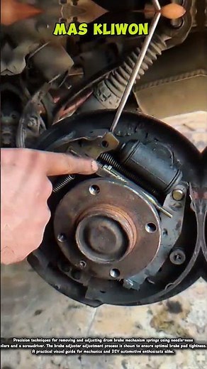 Professional steps in servicing the rear brake system#automotive #ideas