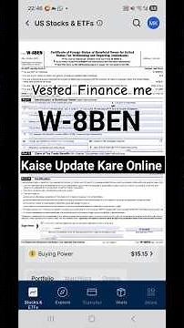 Vested W-8BEN form Recertify | How to submit W-8BEN form online