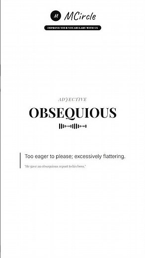 Learn English: What is Obsequious? | Vocabulary Shorts