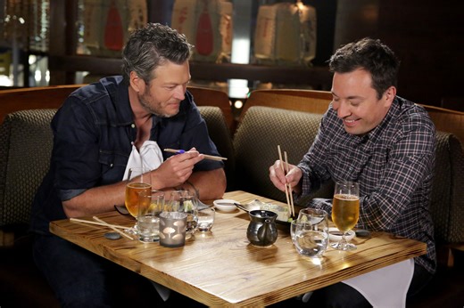 Jimmy Fallon Made Blake Shelton Try Sushi For the First Time and He Had a LOT of Thoughts