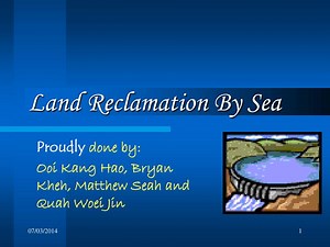 Land Reclamation By Sea - SlideServe