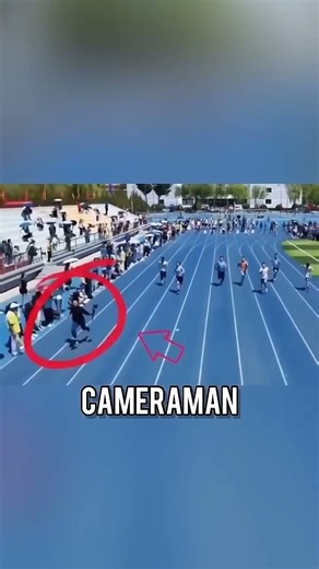 CAMERAMAN IN 100M😱💀#100k #100 #sprinter #sprinting #million #running #fastest #hardwork #cameraman