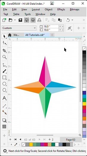 How to Create a 3D Star Logo in CorelDRAW ! Tutorial ! Step by Step #logo #coreldraw #shorts