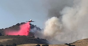 Firefighting airplanes utilize Santa Maria Airport as a refueling base