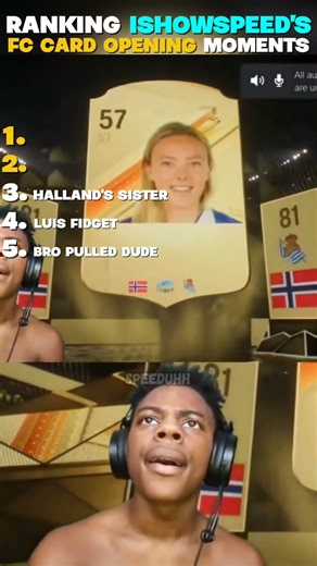 Ranking Best Speed FC Card Opening Moments (part 3) #ishowspeed #viral #stream