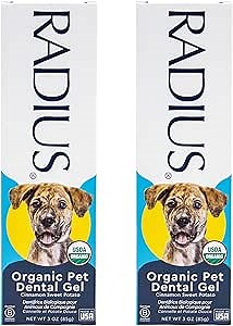 RADIUS Canine Pet Toothpaste, Cinnamon Sweet Potato, 3 oz, Non-Toxic Toothpaste for Dogs, Designed to Clean Teeth, Help Prevent Tartar, & Remove Plaque, Xylitol Free, Pack of 2