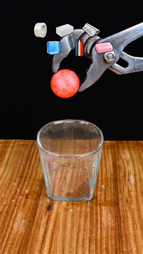 Faiz Meeran on Instagram: "Can 1000°C Ball pass through solution tape, Ice and soap 🧼😱"