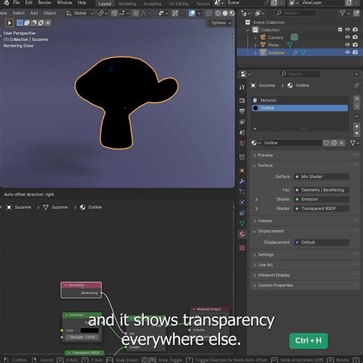 #blender3d tip: Previously we’ve explored how to create a toon outline using the inverted hull method in Eevee. But what if you want to take advantage of some of the benefits of Cycles? Unfortunately you can’t enable Backface Culling in a material in Cycles, so this method doesn’t work. However, with some additional shader nodes you can also achieve the inverted hull outline in Cycles. Get your free sample e-book: ⇨ https://www.blendersecrets.org/ | Blender Secrets